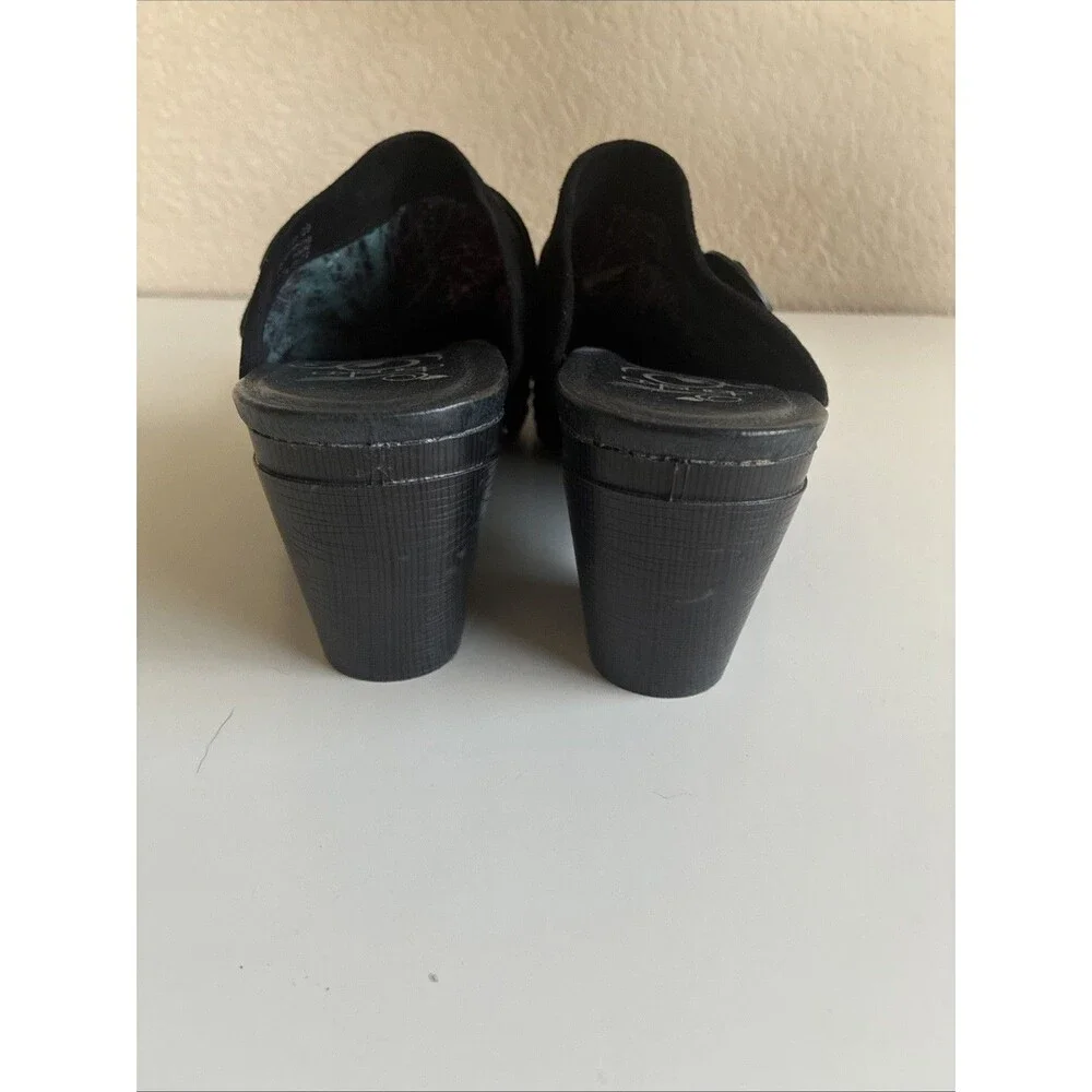 Dansko Shoes Womens 8.5 EU 39 Nadine Clogs Heel Black Suede Studded Mule